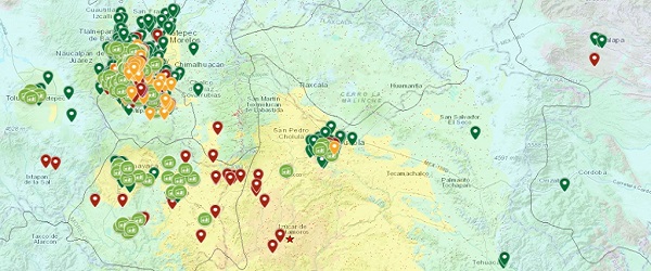 Puebla Mexico Data Map